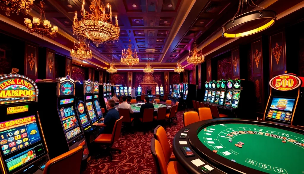 Experience thrilling gameplay with slot api raja 88 surrounded by luxury casino elements.