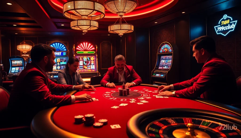 Engaging professional play at the 789club poker table, showcasing thrilling casino action with chips and cards.