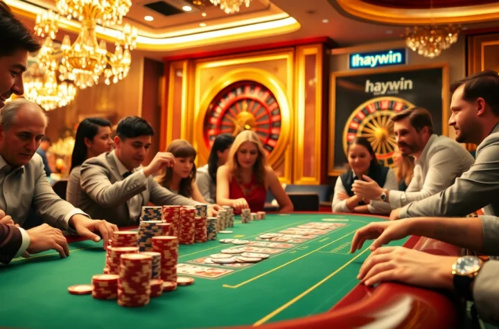 Experience the excitement at the haywin casino table with vibrant cards and colorful chips.